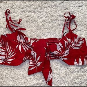 TIE UP RED CROP TOP